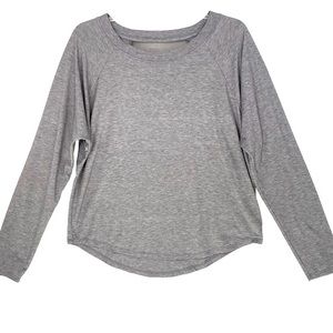 Athleta Topanga Mesh Back Gray Top;  M